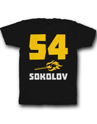 Именная футболка с брутальным шрифтом и спичкой #41